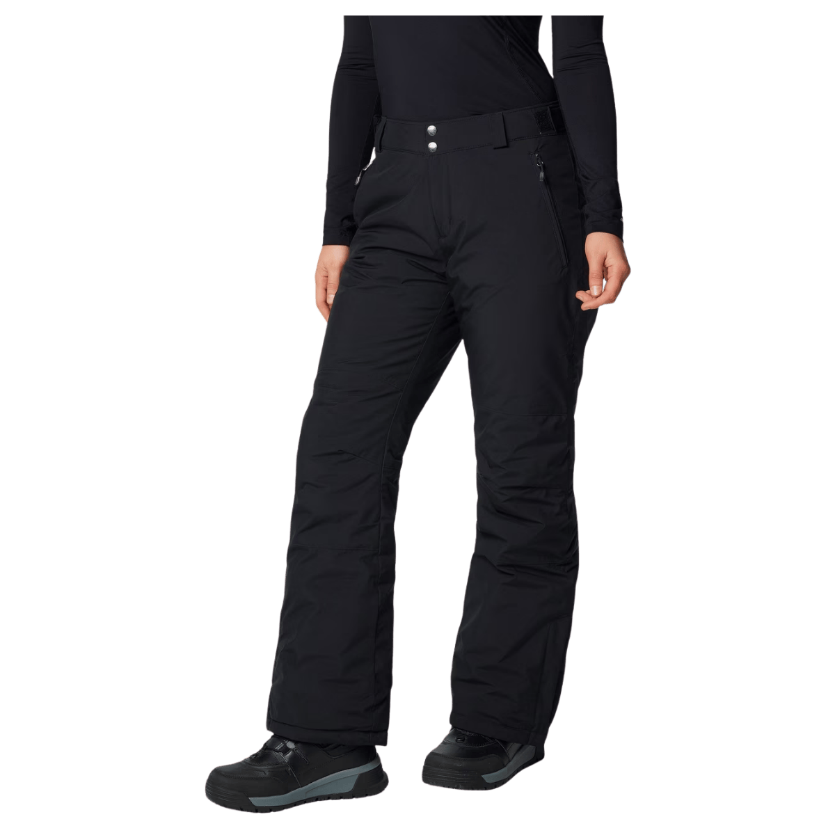 COLUMBIA WOMEN'S SHAFER CANYON INSULATED PANTS - BLACK - FRONT VIEW WW