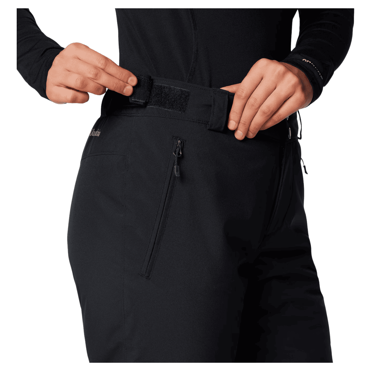 COLUMBIA WOMEN'S SHAFER CANYON INSULATED PANTS - BLACK - WAIST ADJUSTMENT