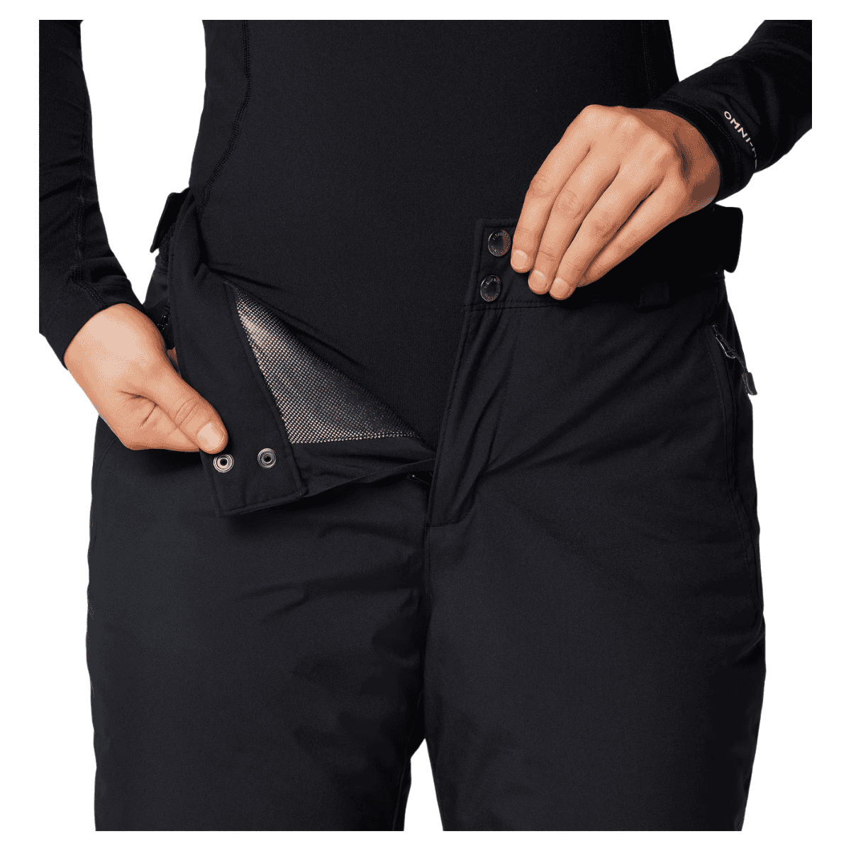 COLUMBIA WOMEN'S SHAFER CANYON INSULATED PANTS - BLACK - WAIST AND LOCK