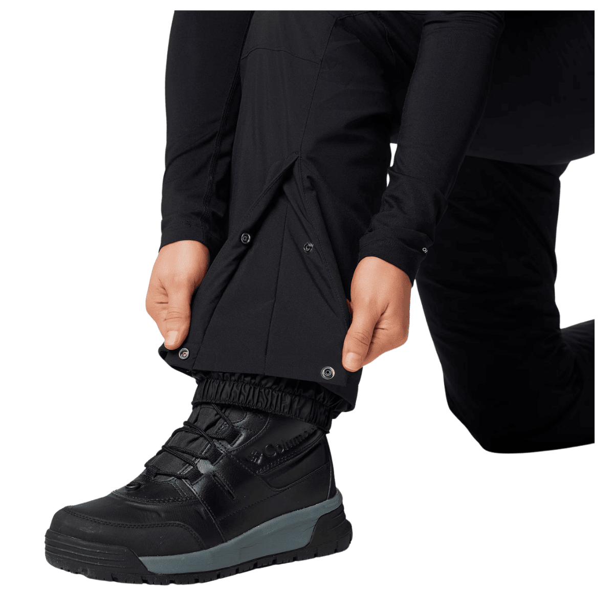 COLUMBIA WOMEN'S SHAFER CANYON INSULATED PANTS - BLACK - LEG ANGLE