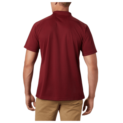 COLUMBIA MEN'S UTILIZER POLO W/ UPF 30 - RED JASPER - BACK VIEW WW