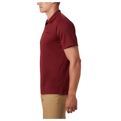 COLUMBIA MEN'S UTILIZER POLO W/ UPF 30 - RED JASPER - SIDE VIEW WW