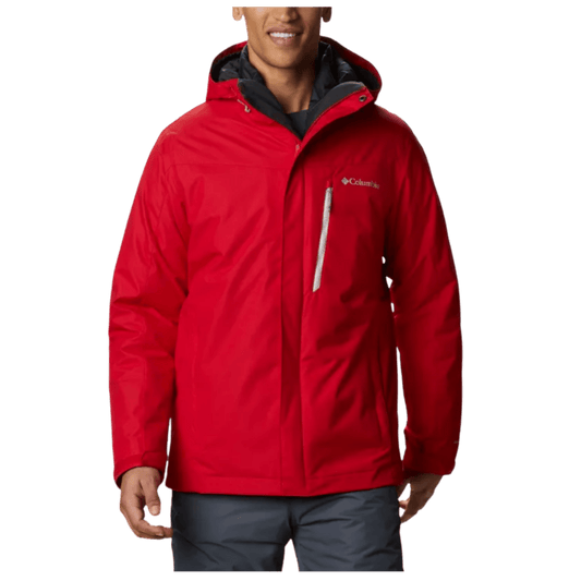 COLUMBIA MEN'S WHIRLIBIRD IV INTERCHANGE SKI REGULAR JACKET - MTN RED - FRONT VIEW WW