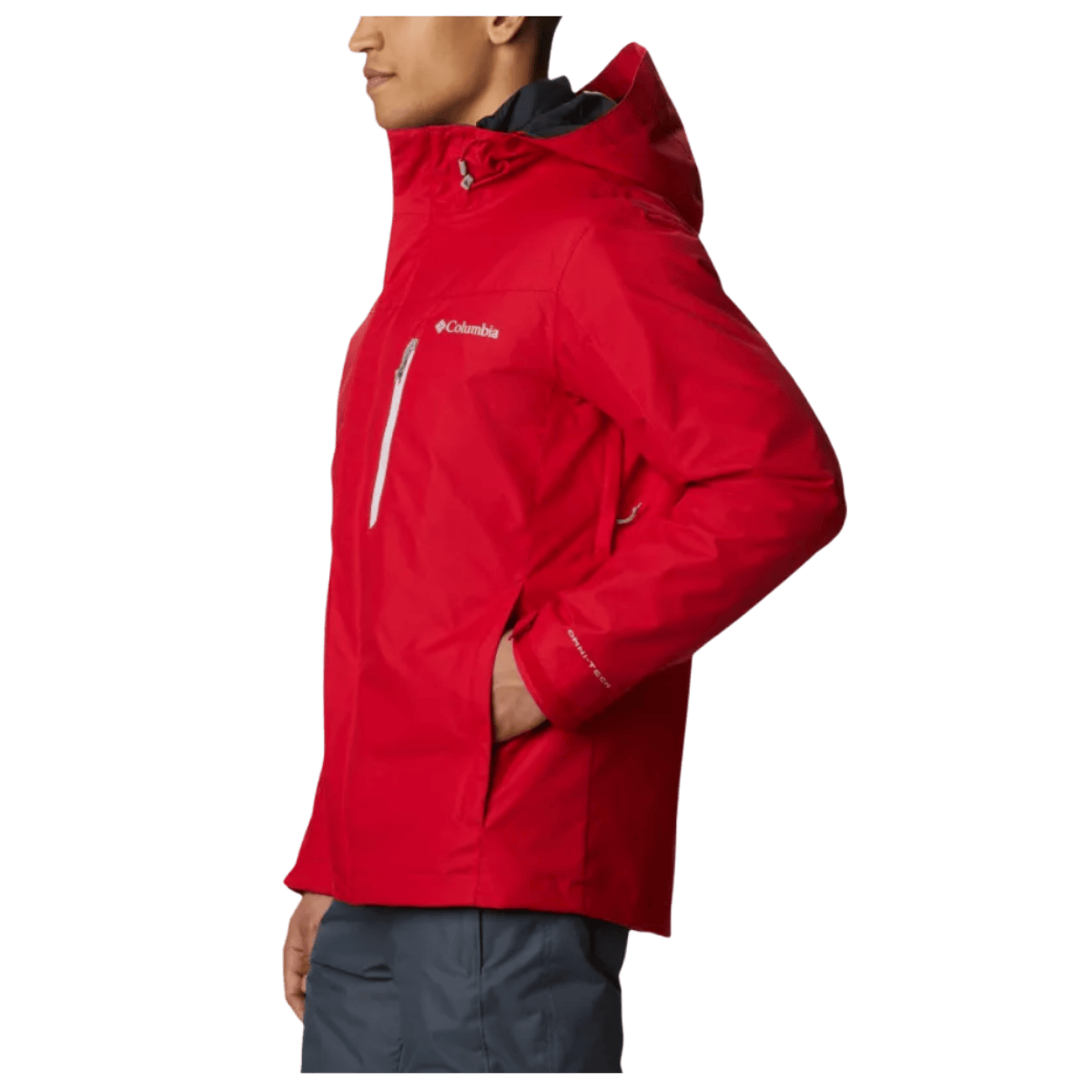 COLUMBIA MEN'S WHIRLIBIRD IV INTERCHANGE SKI REGULAR JACKET - MTN RED - SIDE VIEW WW