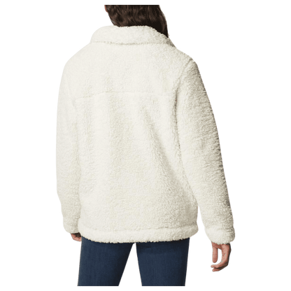 COLUMBIA WOMEN'S WINTER PASS SHERPA FULLZIP JACKET - CHALK - BACK VIEW WW