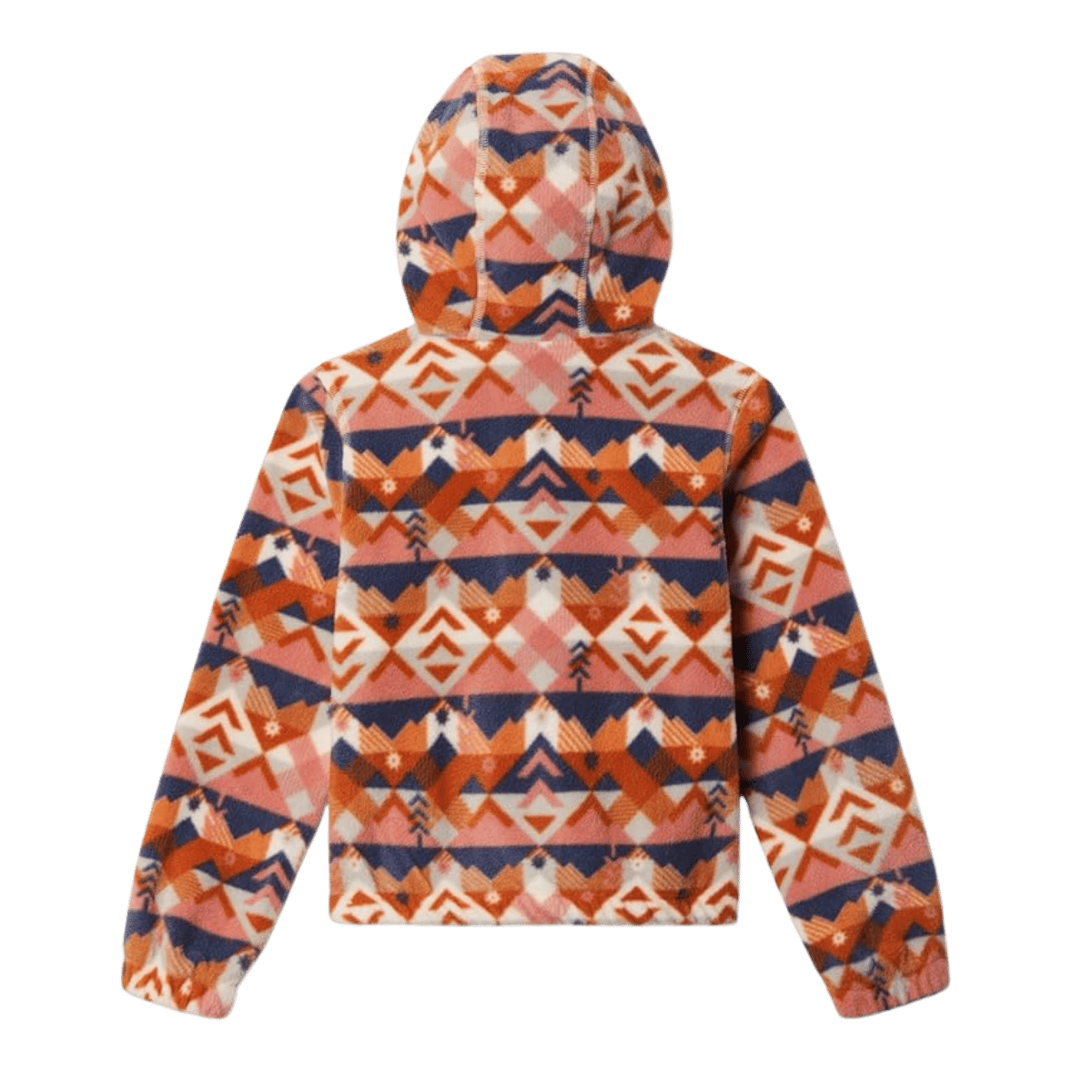 COLUMBIA YOUTH GIRLS BENTON SPRINGS HOODED HALFZIP - PEACH BLOSSOM BACK