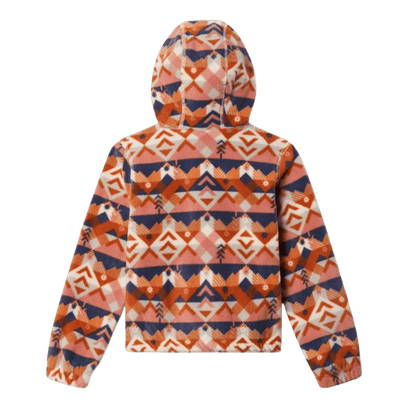 COLUMBIA YOUTH GIRLS BENTON SPRINGS HOODED HALFZIP - PEACH BLOSSOM BACK