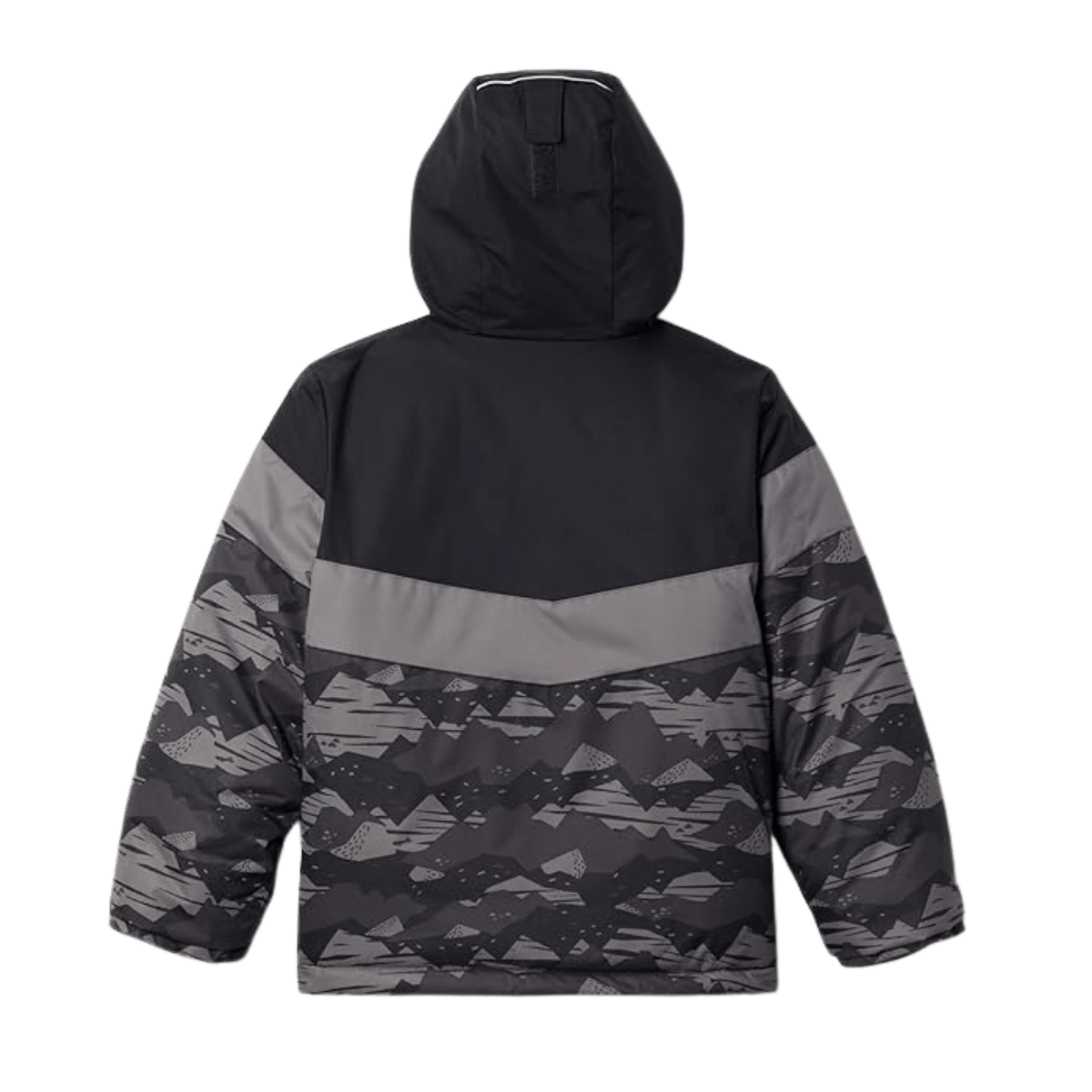 COLUMBIA BOYS' LIGHTNING LIFT II JACKET - BLACK SCRAPSCAPE - BACK VIEW