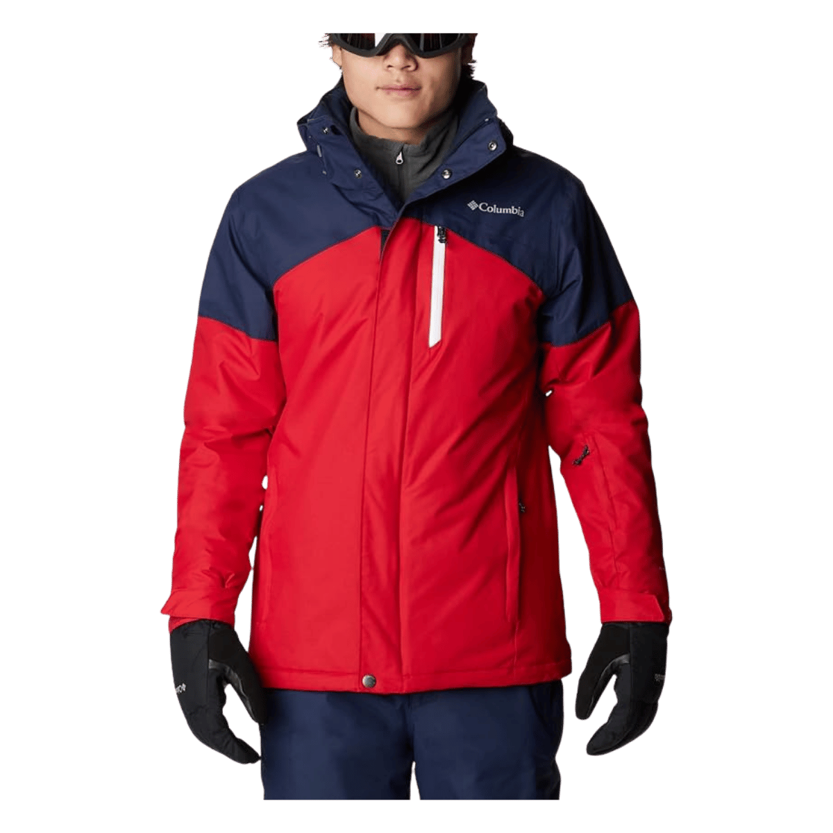 COLUMBIA MEN'S LAST TRACKS JACKET - MOUNTAIN RED - FRONT VIEW