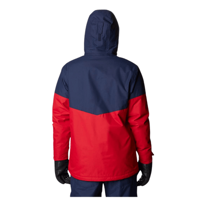 COLUMBIA MEN'S LAST TRACKS JACKET - MOUNTAIN RED - BACK VIEW