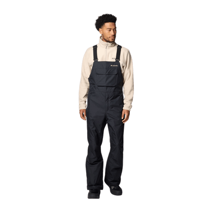 COLUMBIA MEN'S ICEVENTURE BIB - BLACK - FRONT VIEW