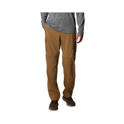 COLUMBIA MENS SILVER RIDGE UTILITY CONVERTIBLE PANTS - DELTA - FRONT VIEW 