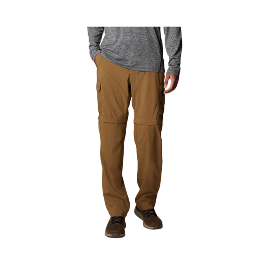 COLUMBIA MENS SILVER RIDGE UTILITY CONVERTIBLE PANTS - DELTA - FRONT VIEW 