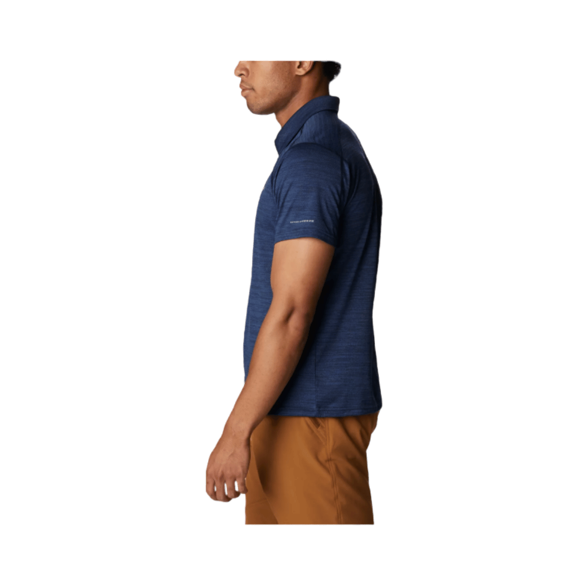 COLUMBIA MEN’S ALPINE CHILL ZERO SHORT SLEEVE CREW SHIRT – COLLEGIATE NAVY HEATHER - SIDE VIEW