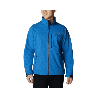 COLUMBIA MEN'S CRUISER VALLEY SOFTSHELL JACKET – BRIGHT INDIGO - FRONT VIEW