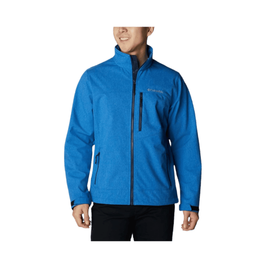 COLUMBIA MEN'S CRUISER VALLEY SOFTSHELL JACKET – BRIGHT INDIGO - FRONT VIEW