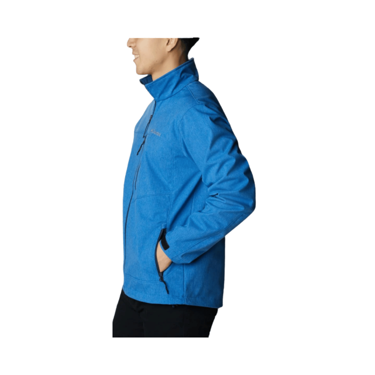 COLUMBIA MEN'S CRUISER VALLEY SOFTSHELL JACKET – BRIGHT INDIGO - SIDE VIEW