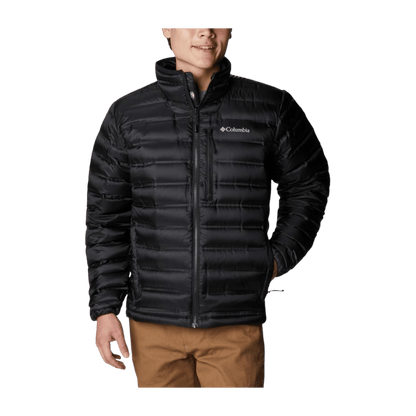 COLUMBIA MEN'S PEBBLE PEAK DOWN JACKET - BLACK - FRONT VIEW