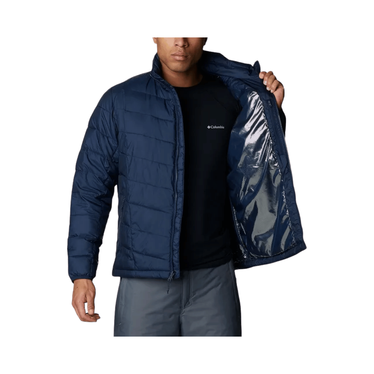 COLUMBIA MEN'S POWDER CANYON INTERCHANGE JACKET - COMPASS BLUE - FEATURING INNER VIEW