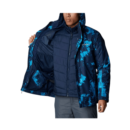 COLUMBIA MEN'S POWDER CANYON INTERCHANGE JACKET - COMPASS BLUE - FRONT INNER VIEW