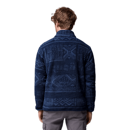 COLUMBIA RUGGED RIDGE HIGH PILE HALF ZIP - COLL NAVY DESCHUTES DAYS back side