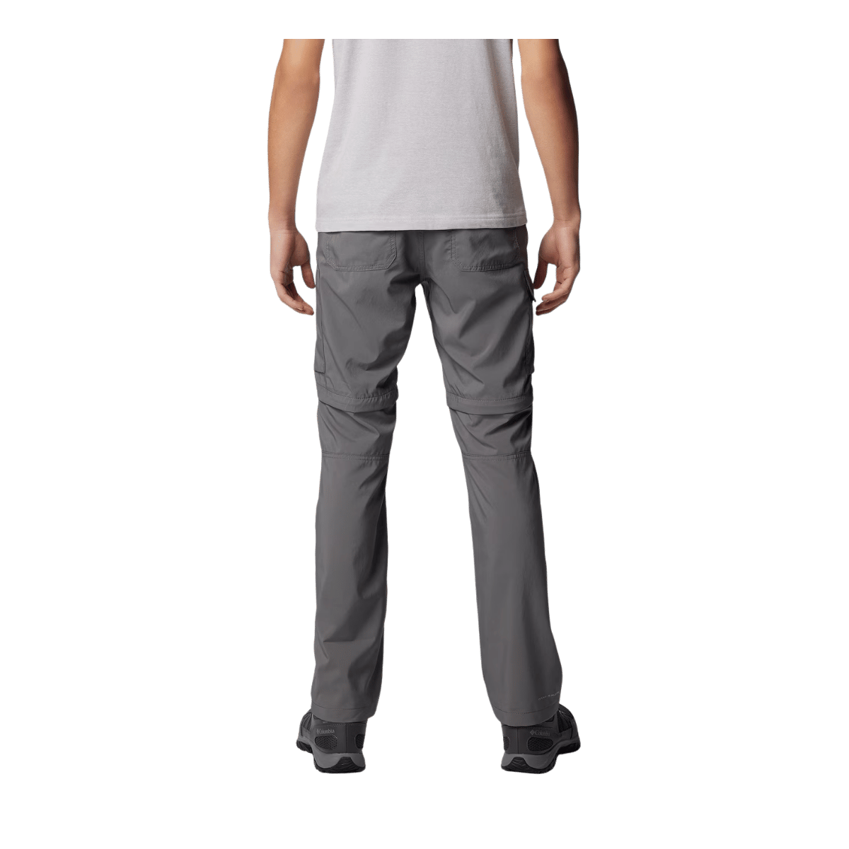 COLUMBIA SILVER RIDGE UTILITY CONVERTIBLE PANT – CITY GREY - BACK VIEW