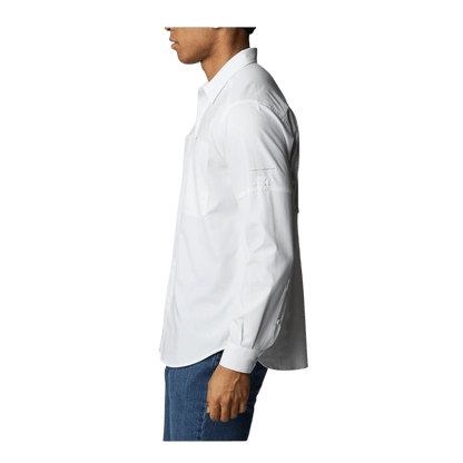 COLUMBIA MEN'S SILVER RIDGE UTILITY LITE LONGSLEEVE - WHITE - SIDE VIEW