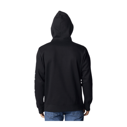COLUMBIA MEN'S TREK HOODIE - BLK/CSC SLEEVE LONG - BACK VIEW