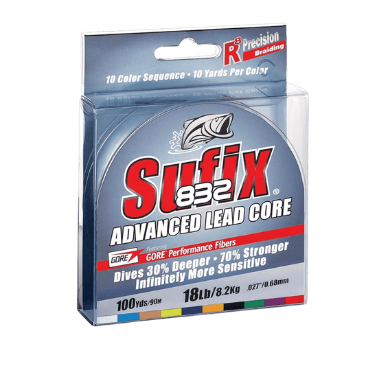 SUFIX 832 LEAD CORE 100YD - 27 LBS - METERED