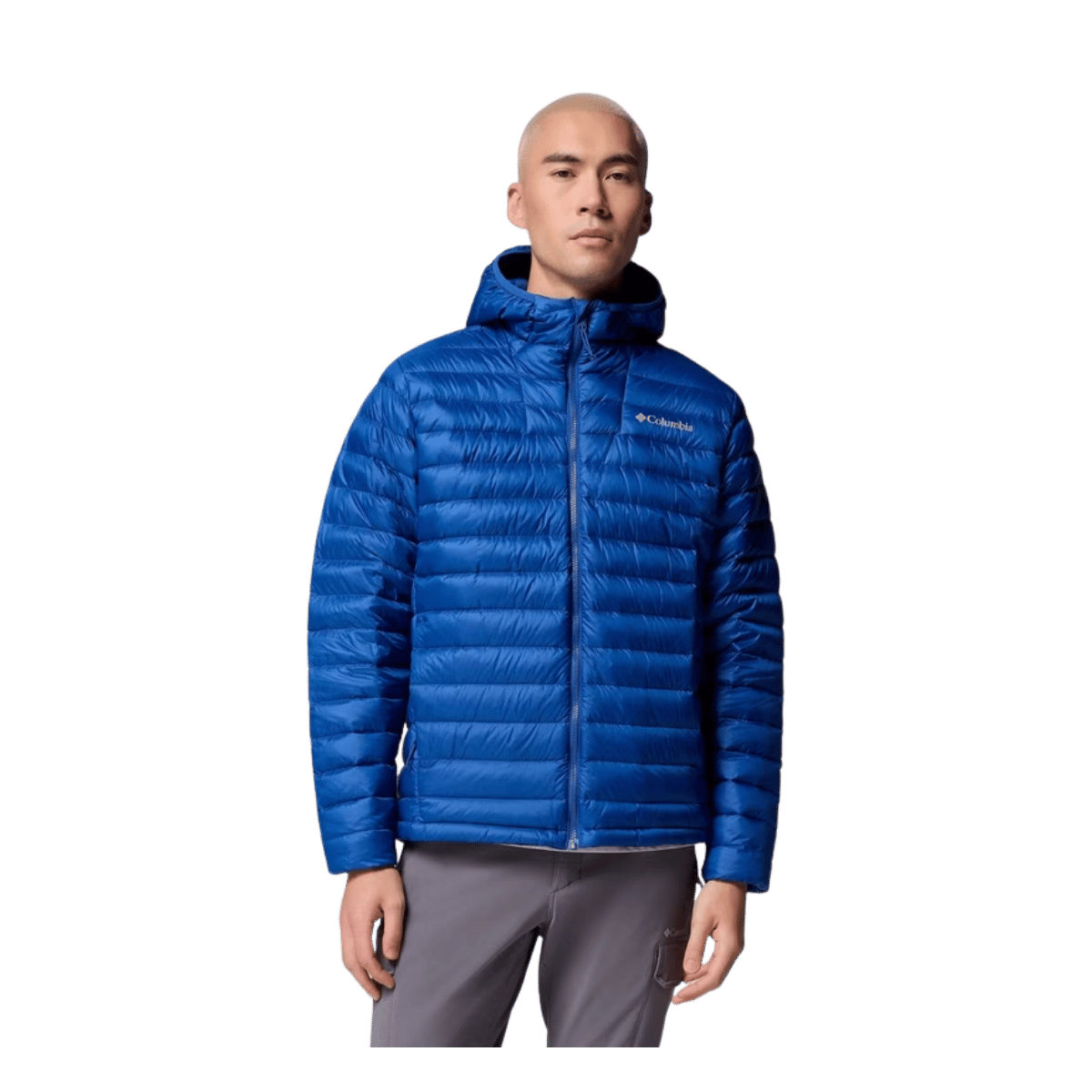 COLUMBIA CORELITE DOWN HOODED JACKET - MOUNTAIN BLUE