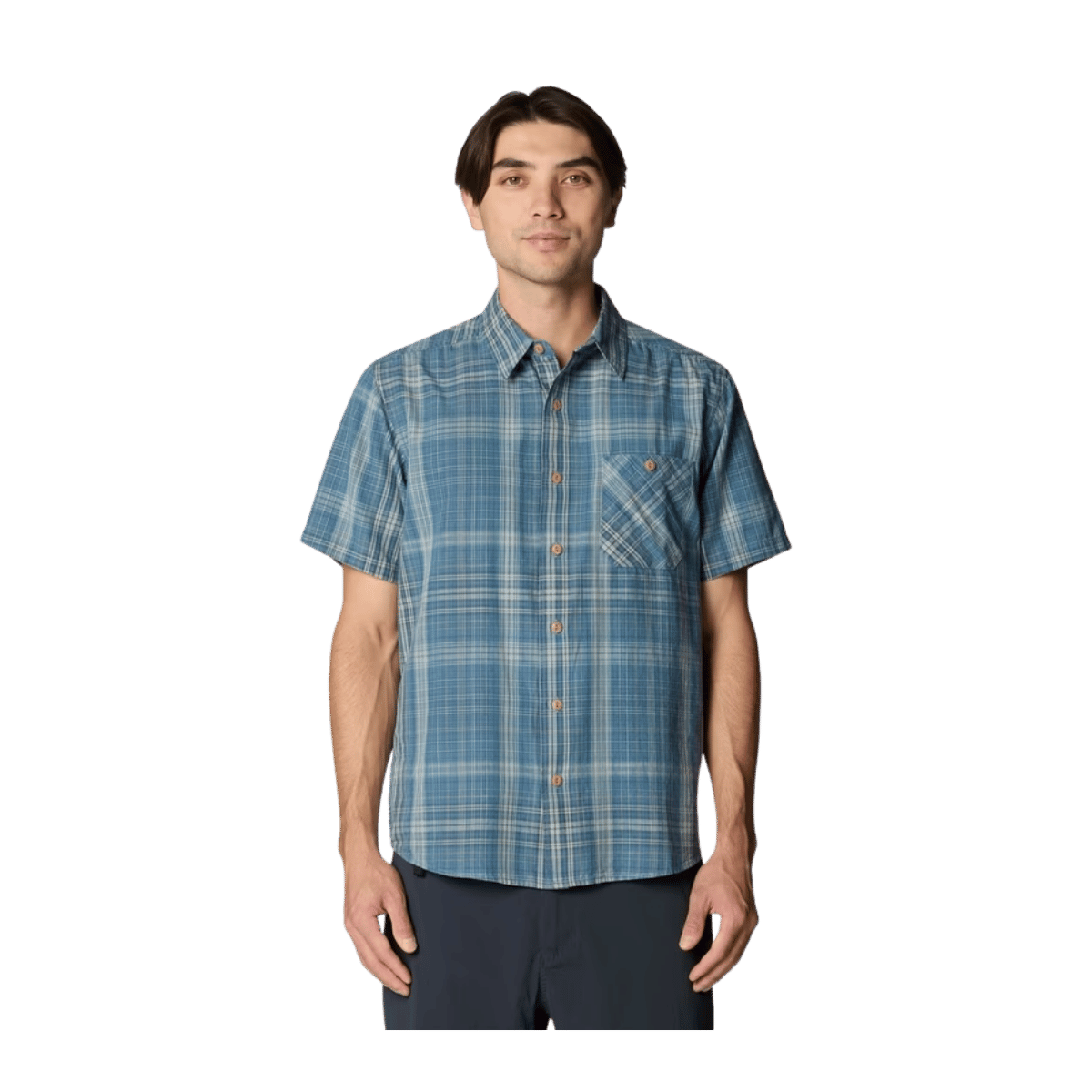 MOUNTAIN HARDWEAR MEN'S COTTONWOOD LITE SS SHIRT - ADRIATIC BLUE F
