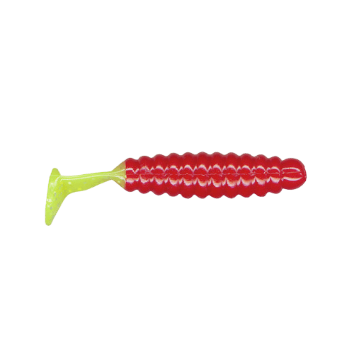 CHARLIE BREWERS CRAPPIE SLIDER GRUB 18PK - 1-1/2 IN RED CHART