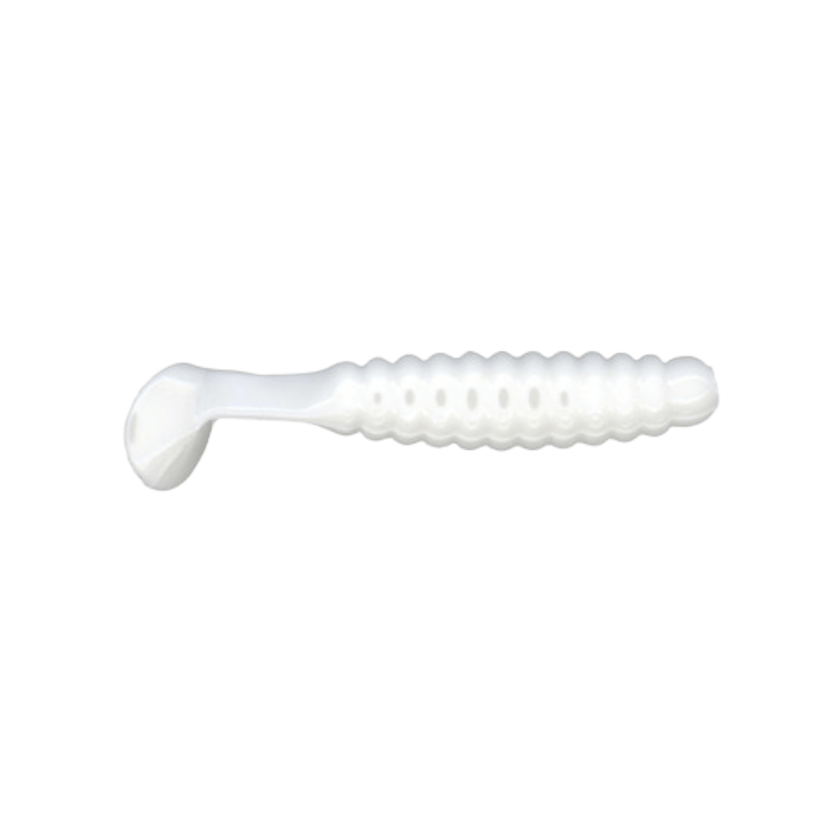 CHARLIE BREWERS CRAPPIE SLIDER GRUB 18PK - 1-1/2 IN WHITE