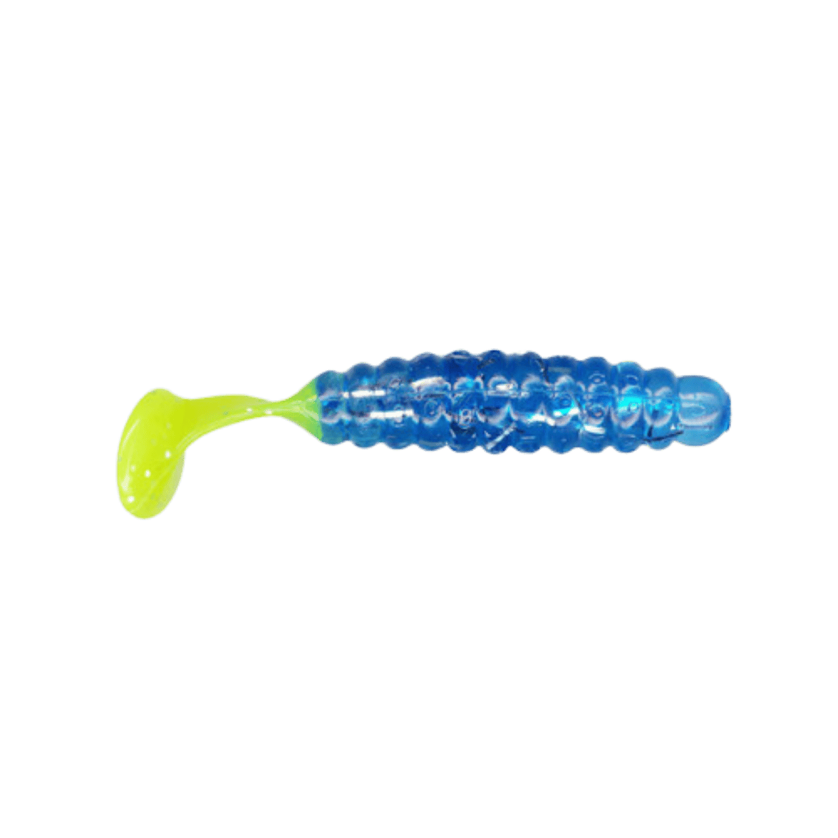 CHARLIE BREWERS CRAPPIE SLIDER GRUB 18PK - 1-1/2 IN BLUE ICE
