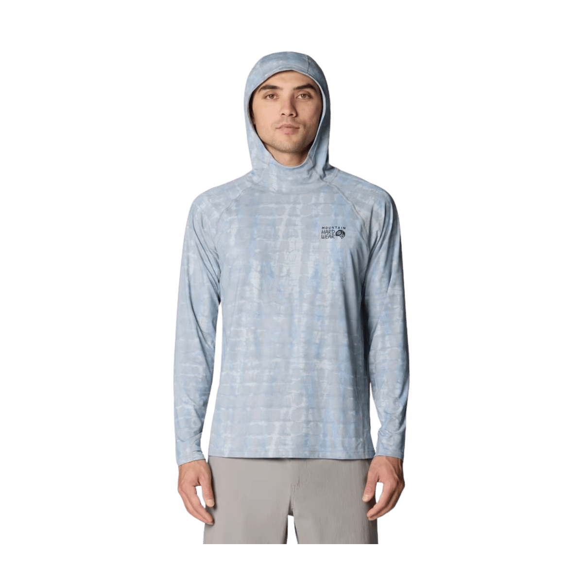 MOUNTAIN HARDWEAR MEN'S CRATER LAKE LS HOODY - GLACIAL PRISMAT