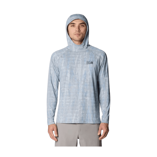 MOUNTAIN HARDWEAR MEN'S CRATER LAKE LS HOODY - GLACIAL PRISMAT
