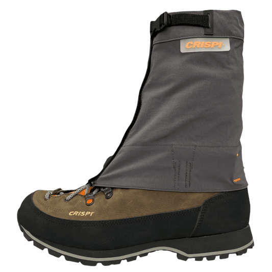 CRISPIBOOT CORTO SHORT GAITER DURAFLEX BUCKLE - GREY - FRONT FULL VIEW