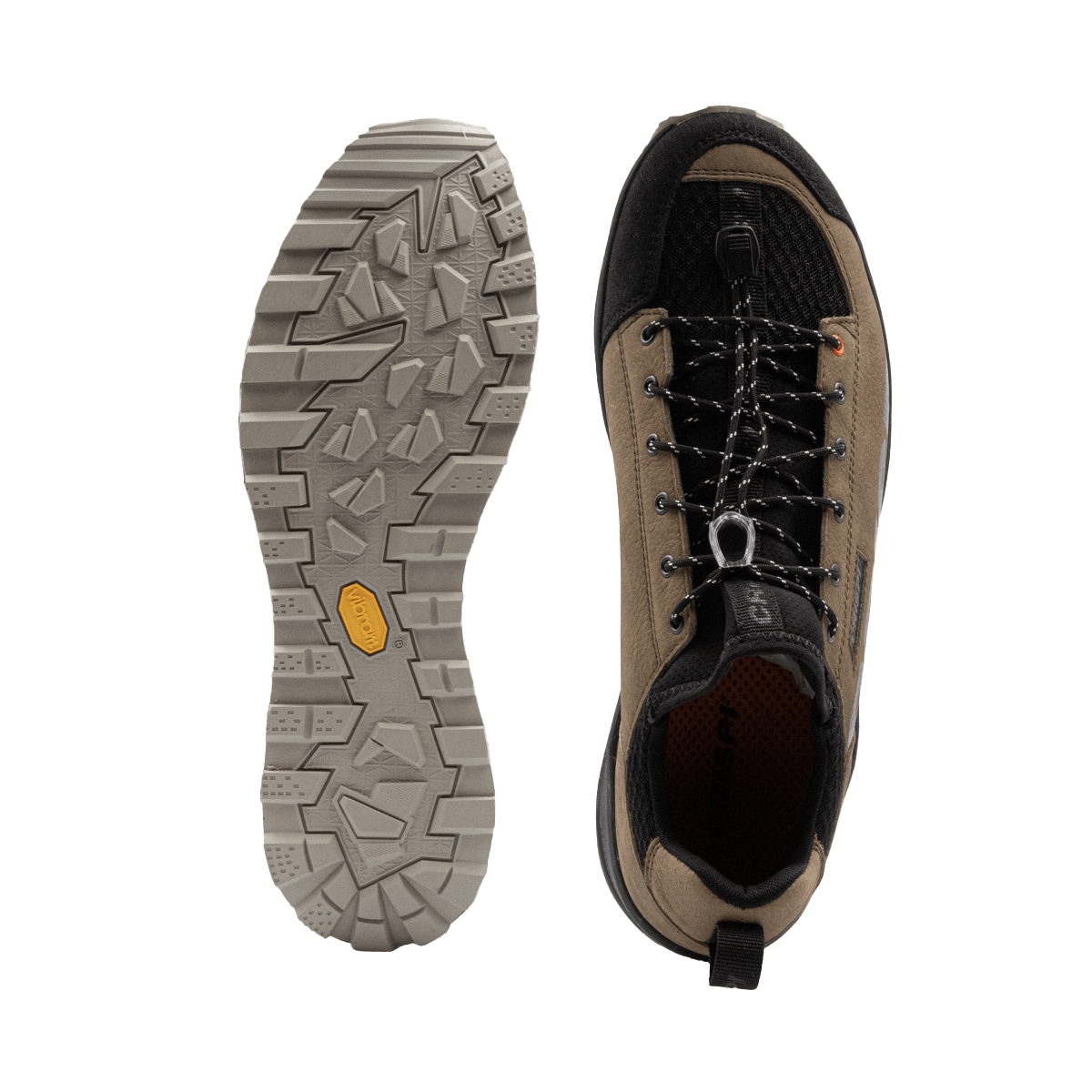 CRISPI MEN'S ATTIVA II SHOES - HAZLENUT - TOP + SOLE VIEW