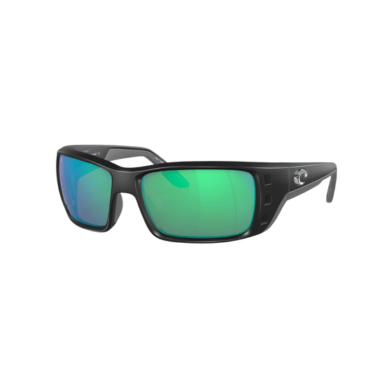 COSTA DEL MAR PERMIT SUNGLASSES - MATTE BLACK GREEN MIRROR 580G