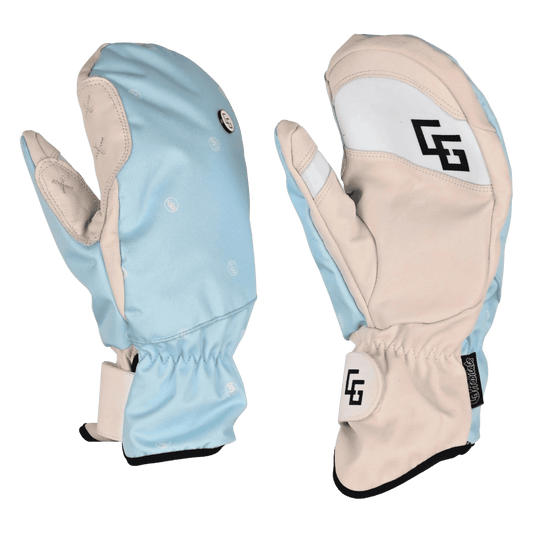 CG HABITATSPARK MITTEN - PASTEL BLUE - FRONT/BACK VIEW