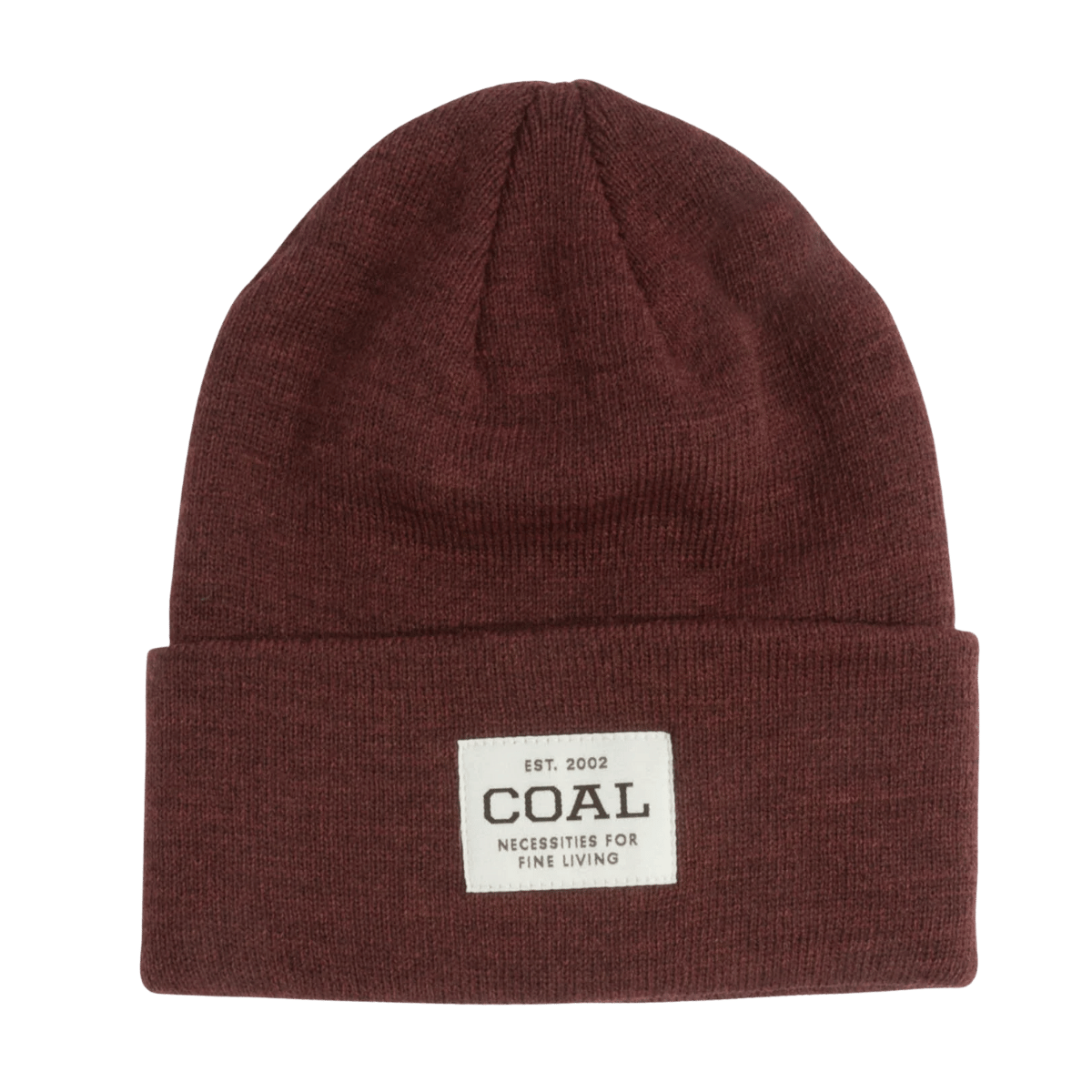 COAL THE UNIFORM KNIT CUFF BEANIE DK BURGURY MARL