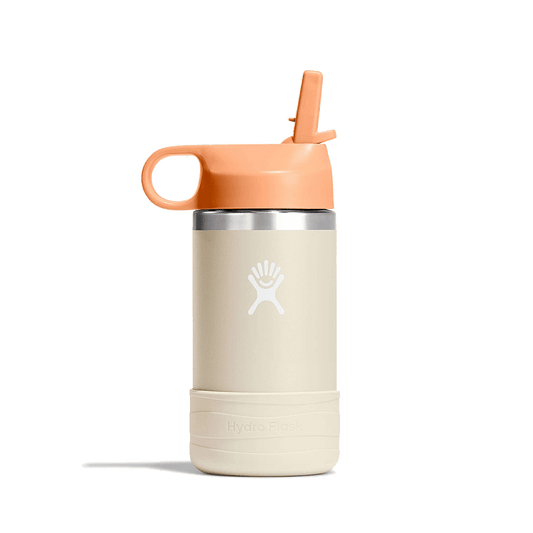 HYDRO FLASK 12OZ KIDS WIDE MOUTH BOTTLE WITH STRAW CAP COCONUT