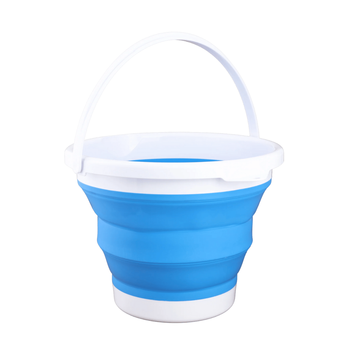 COGHLANS COLLAPSIBLE BUCKET - 2.6 GAL (10 L) - WHITE/BLUE
