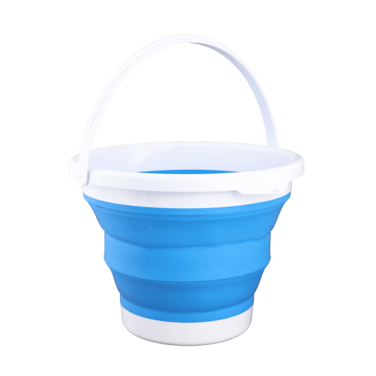 COGHLANS COLLAPSIBLE BUCKET - 2.6 GAL (10 L) - WHITE/BLUE