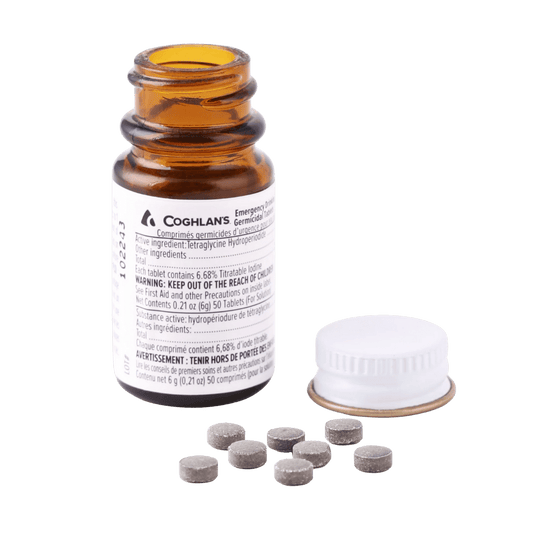 COGHLANS DRINKING WATER TABLETS - 50 TABLETS PER BOTTLE