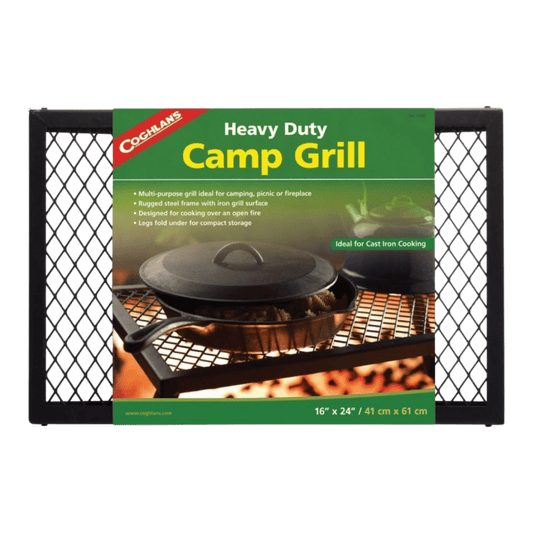 COGHLAN'S HEAVY DUTY CAMP GRILL – PRODUCT IN PACKAGING