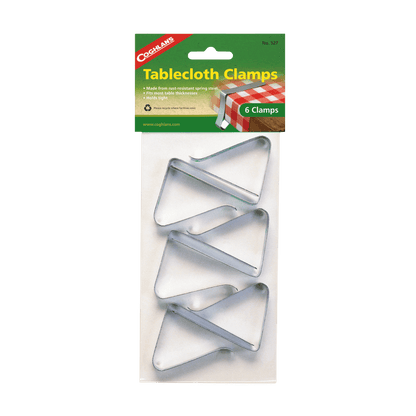 COGHLAN’S TABLECLOTH CLAMPS – 6 PACK - PRODUCT IN RETAIL PACKAGING