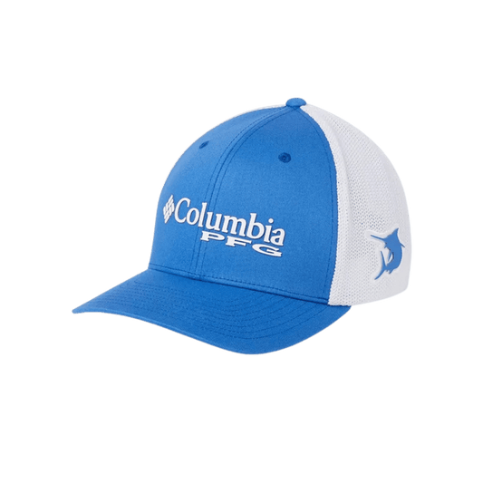 COLUMBIA PFG JR MESH BALL CAP - VIVID BLUE - ONE SIEZE - FRONT VIEW