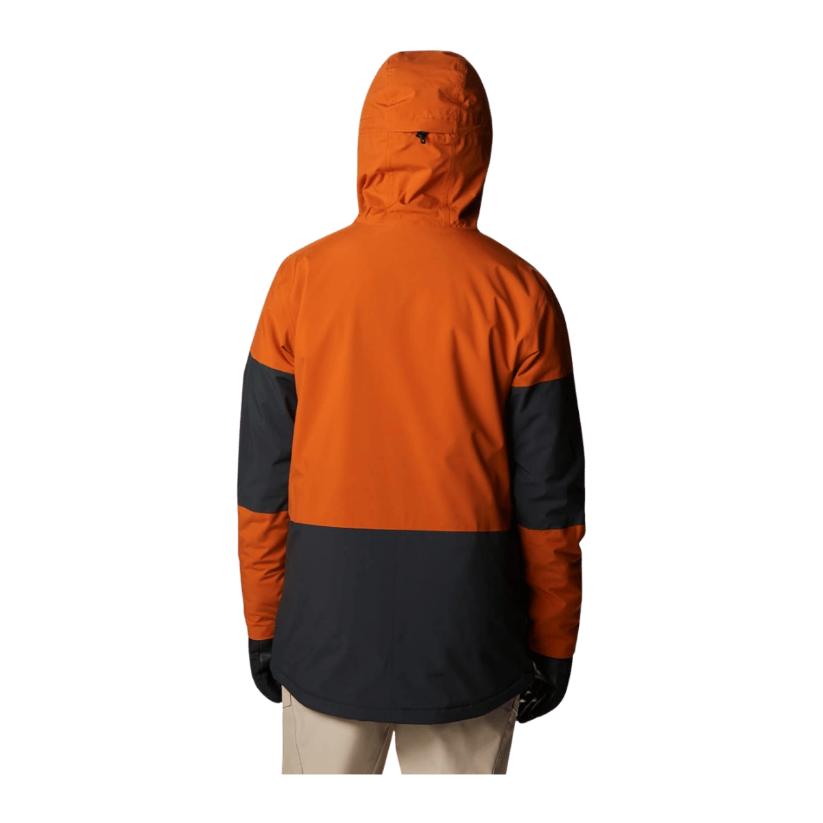 COLUMBIA MEN'S AERIAL ASCENDER JACKET - BLACK/WARM COPPER - BACK VIEW