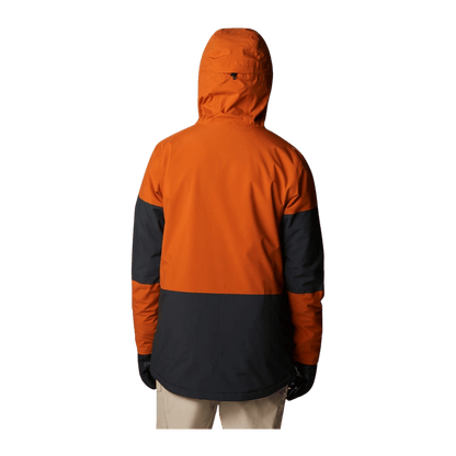 COLUMBIA MEN'S AERIAL ASCENDER JACKET - BLACK/WARM COPPER - BACK VIEW